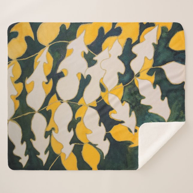 Watercolor Sherpa Blanket (Front (Horizontal))