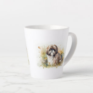 Watercolor Shih Tzu Latte Mug
