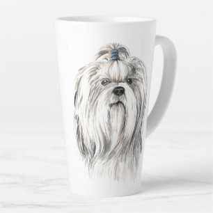 Watercolor Shih Tzu Latte Mug
