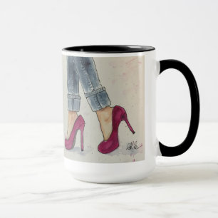 Watercolor Shoes & Coffee Mug