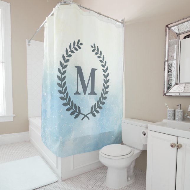 Watercolor Shower Curtain (In Situ)