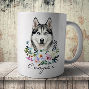 Watercolor Siberian Husky Coffee Mug