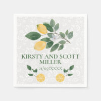Watercolor Sicilian Lemons Wedding