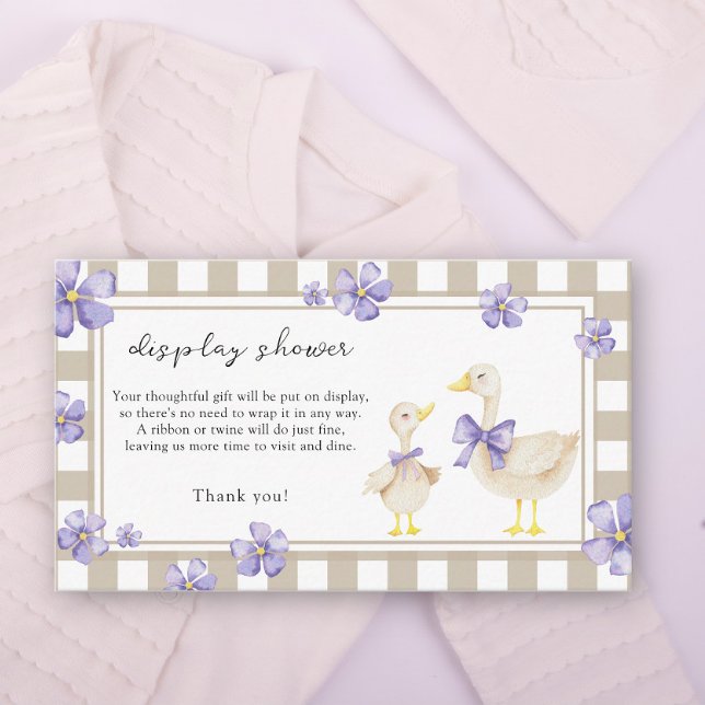 Watercolor silly goose - display shower card (Creator Uploaded)