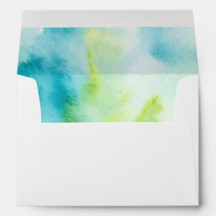 Watercolor   Silver   Monograms Wedding Envelopes