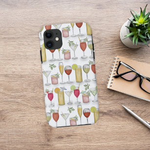 Watercolor Simple Cocktail Drinks Whimsical Cute Case-Mate iPhone Case