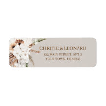 Watercolor Simple Elegant Boho return Address Labe