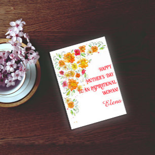 Watercolor simple garden mother holiday card