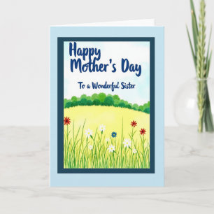 Watercolor Sister Mothers Card