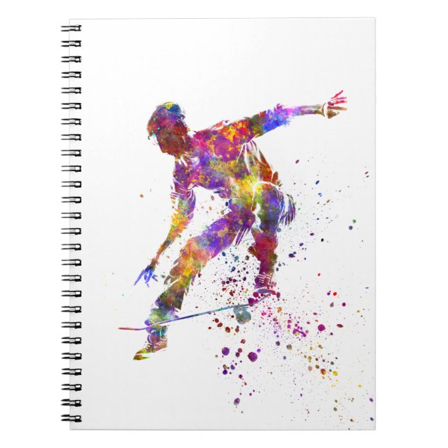 watercolor skater notebook (Front)