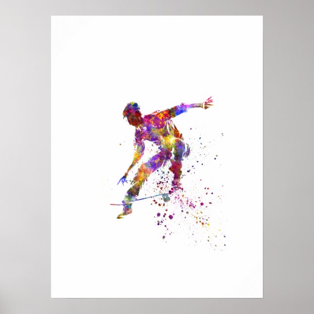 watercolor skater poster (Front)