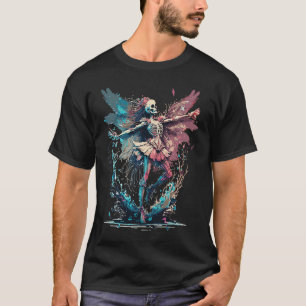 Watercolor Skeleton Fairy Gothic Fairycore Grunge T-Shirt