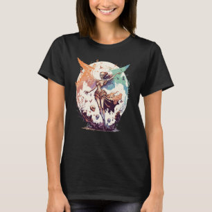 Watercolor Skeleton Fairy Gothic Fairycore Grunge T-Shirt