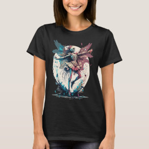 Watercolor Skeleton Fairy Gothic Fairycore Grunge T-Shirt