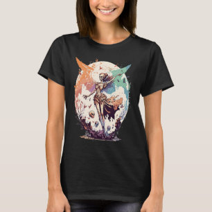 Watercolor Skeleton Fairy Gothic Fairycore Grunge T-Shirt