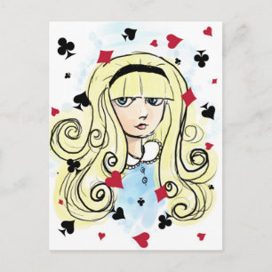 Watercolor Sketch Alice Postcard
