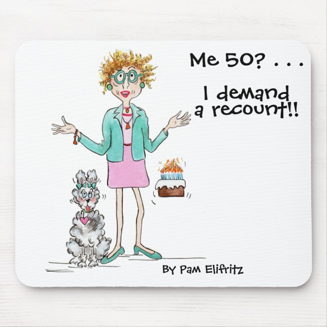 Watercolor Sketch Recount Needed at 50 years Mouse Pad (Front)