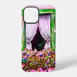 Watercolor sketch traditional old fashioned window iPhone 12 case