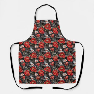 Watercolor sketched detailed pattern of delightful apron