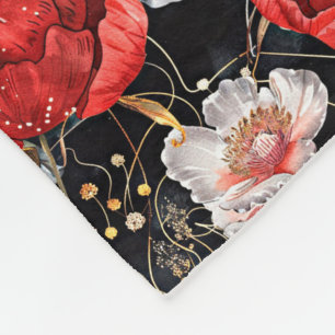 Watercolor sketched detailed pattern of delightful fleece blanket