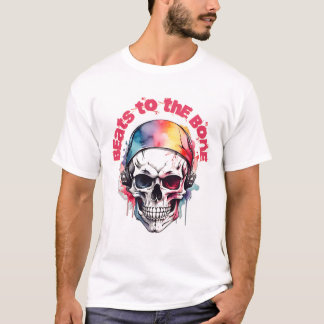 watercolor skull face T-Shirt