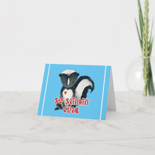 Watercolor skunk so stinkin' cute card