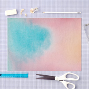 Watercolor Sky Art Artist Painting Printed on Tissue Paper