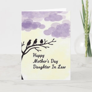 Watercolor Sky Mothers Day Tree Card