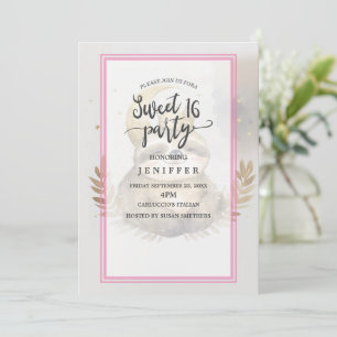 Watercolor Sloth Moon Crown                        Invitation