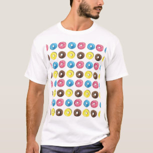 Watercolor small doughnuts, seamless pattern. T-Shirt