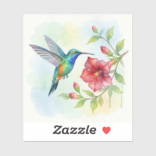 Watercolor Small Hummingbird