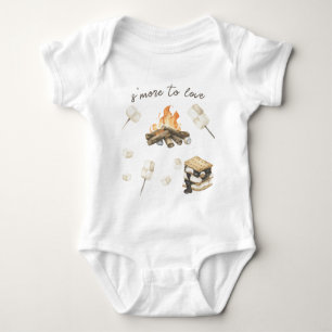 Watercolor S'more Baby Shower  Baby Bodysuit
