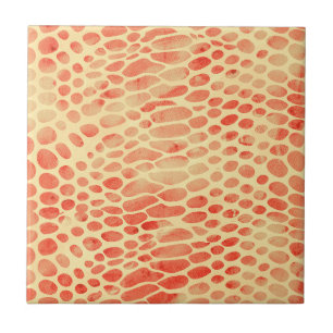 Watercolor Snake Print Ceramic Tile