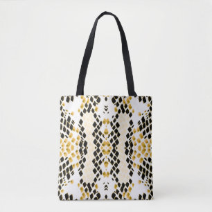 Watercolor Snakeskin: Grunge Exotic Pattern Tote Bag