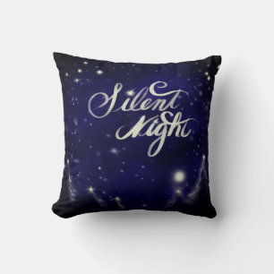 watercolor snow scene Christmas themed Cushion