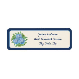 Watercolor Snowball Return Address Label