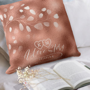 Watercolor Snowdrops Wedding Copper ID726 Cushion