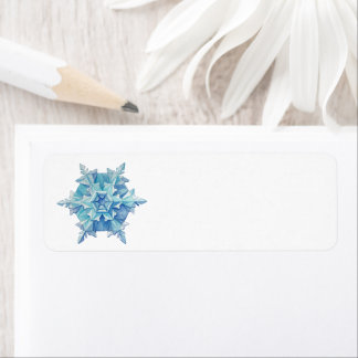 Watercolor Snowflake Address Label Return Address Label
