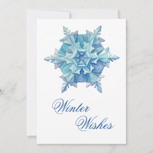 Watercolor Snowflake Holiday Card