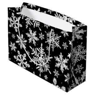 Watercolor Snowflake Wrapping Large Gift Bag