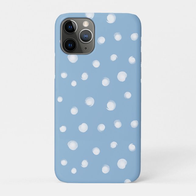 Watercolor Snowflakes Blue Pattern Case-Mate iPhone Case (Back)