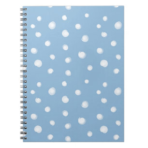Watercolor Snowflakes Blue Pattern Notebook