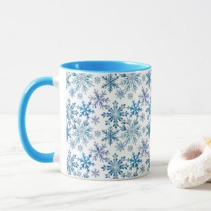 Watercolor Snowflakes Pattern Mug