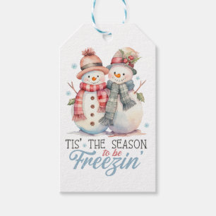 Watercolor Snowman Gift Tags