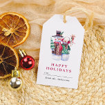 Watercolor Snowman Happy Holidays Christmas Gift Tags<br><div class="desc">A cute Christmas gift tag design with an illustration of two watercolor snowmen. The snowman couple looks like they arrived at a Christmas party. One is wearing a top hat and is carrying a little Christmas tree. The other is holding a star and is wearing a scarf. There is a...</div>