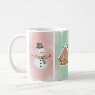 Watercolor Snowman, Reindeer & Penguin Mug