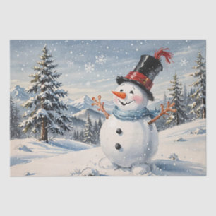 Watercolor Snowman Tissue Paper
