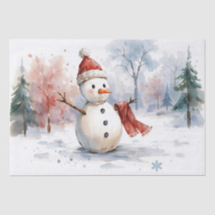 Watercolor Snowman Tissue Paper