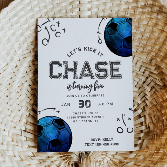 Watercolor Soccer Birthday Invitation (Creator Uploaded)