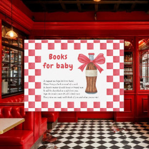 Watercolor soda bottle baby shower books for baby enclosure card